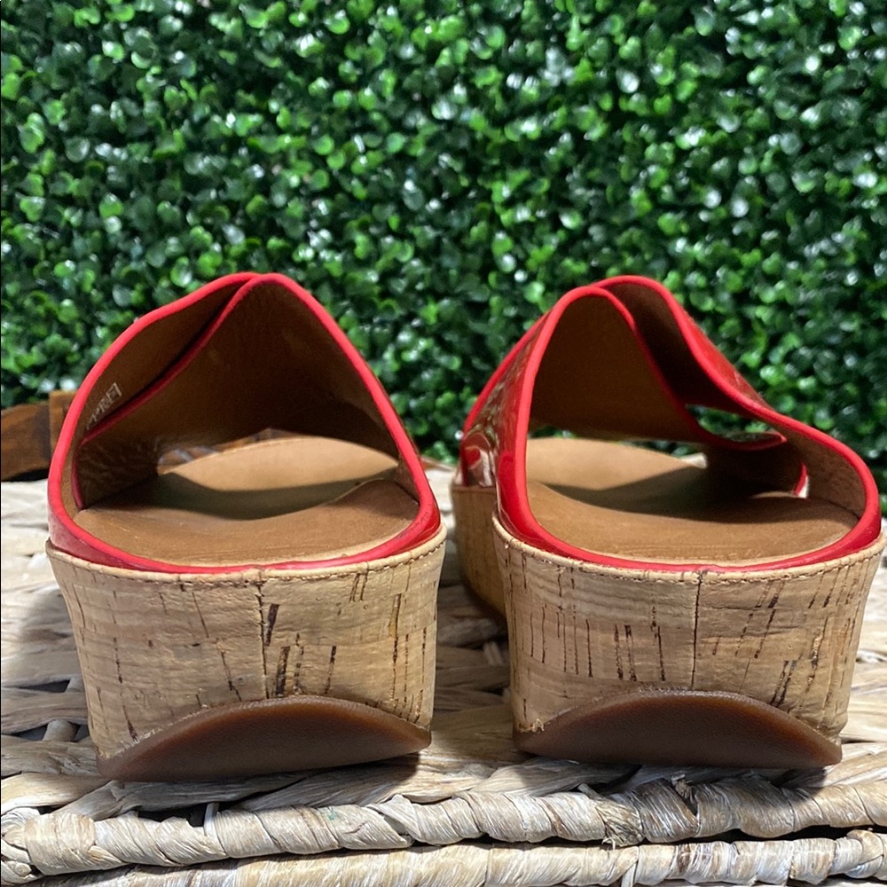 Fitflop Red Wedge Sandals - Picture 3 of 9